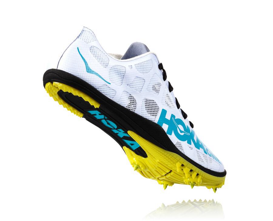 Hoka One One Mens Spikes - Rocket X - White/Blue - JTLZ14283